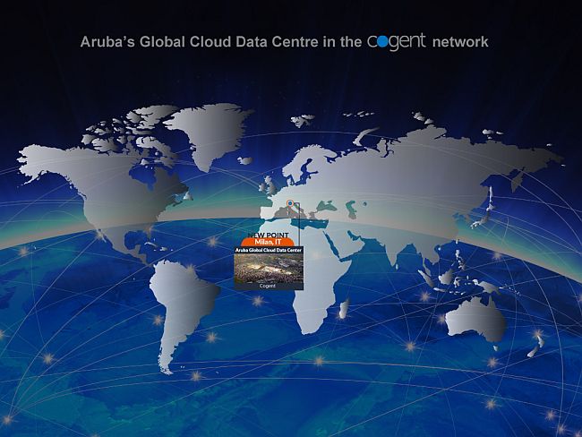 Aruba's Global Cloud Data Center enhances international accessibility with Cogent PoP