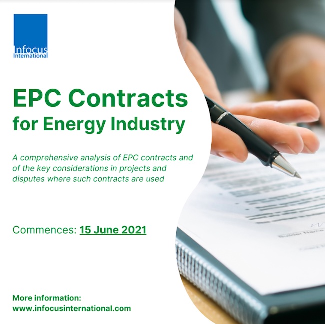 EPC Contracts for Energy Industry Online Masterclass is Now Back by Popular Demand