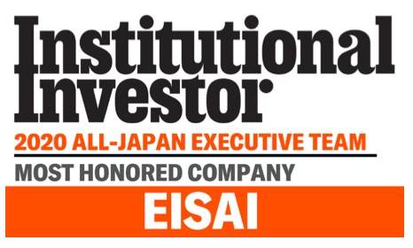 Eisai Selected as Most Honored Company and the First Place of the Sector in The All-Japan Executive Team (Best IR Company Ranking) by Institutional Investor Magazine