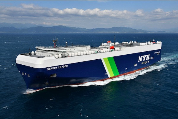 First Japan-built LNG-fueled PCC with FGSS Supplied by Mitsubishi Shipbuilding Has Entered Service