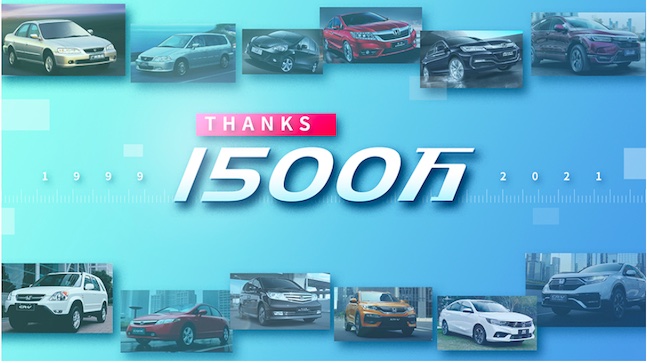 Honda Reaches 15 Million-Unit Mark in Cumulative Automobile Sales in China