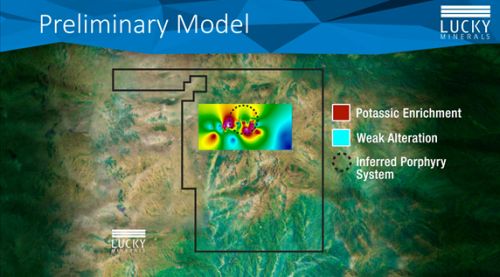 Lucky Minerals Inc. identifies two mineralized Porphyry systems with anomalous Cu-Mo values on its Fortuna Project in Ecuador