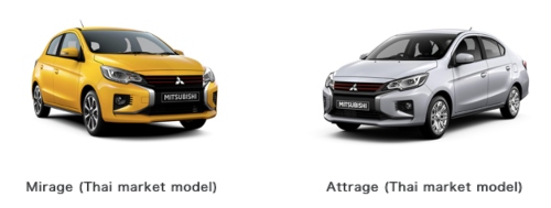 MITSUBISHI MOTORS Launched Restyled Mirage and Attrage Compact Models in Thailand