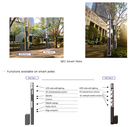 Tokyo Metropolitan Government to trial 5G Antenna-equipped Smart Poles in Cooperation with Sumitomo Corporation and NEC