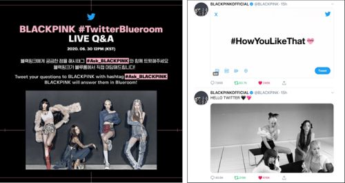 Global K-Pop #BLACKPINK LIVE comeback party #TwitterBlueroom