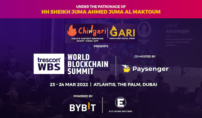 World Blockchain Summit - Dubai 2022 to decipher and advance blockchain and crypto economy in the region