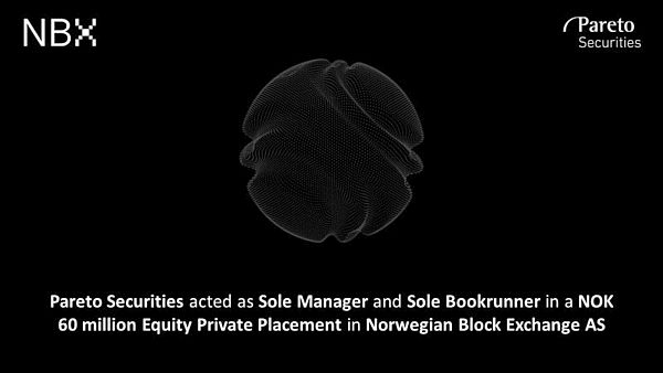 Norwegian Block Exchange (NBX) Raises Capital for Growth