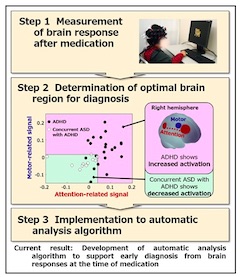 Fundamental Technology to Support the Early Diagnosis of Neurodevelopmental Disorders from Brain Response at First Medication