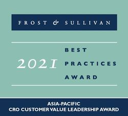 아방스 클리니컬, 고객 가치 리더십 부문에서 프로스트&설리번 2021 아시아-태평양 CRO 최고기업상 수상 