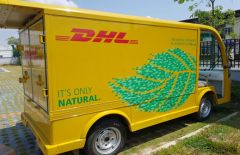 DHL Express Cambodia rolls out country's first electric vehicle in Phnom Penh Special Economic Zone