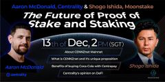 Moonstake 전략적 파트너 Centrality의 CEO Aaron과 12월 13일 오후3시(한국시간)부터 합동 웨비나를 개최