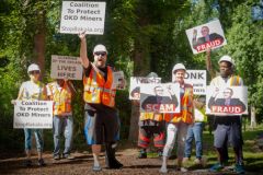 Coalition to Protect OKD Miners Protests Zdenek Bakala's Hilton Head Estate