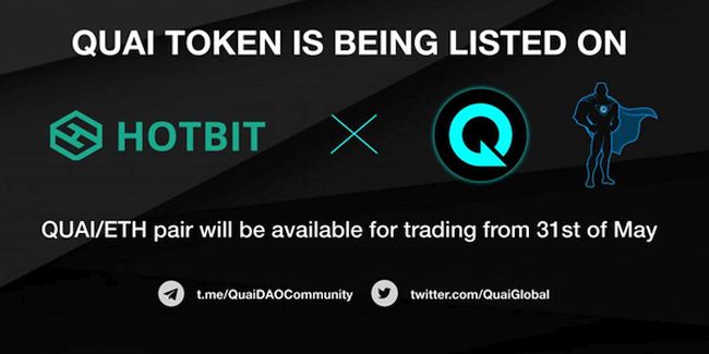 QUAI DAO DeFi Accelerator, QUAI Token to Be Listed on Hotbit