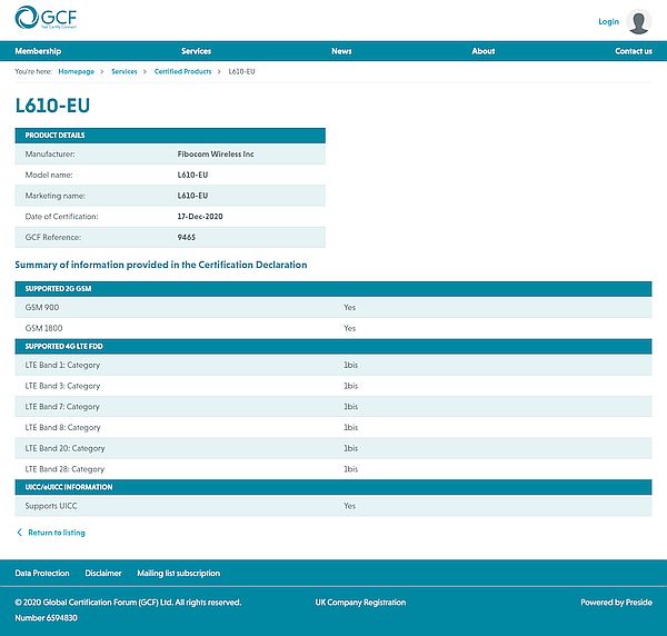UNISOC-powered Fibocom L610-EU obtains GCF/CE/NCC Certification