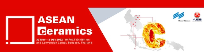 Dates Announced for ASEAN Ceramics as Messe Munchen Asian Exhibition Services Collaborate to Stage the Shows from 2022