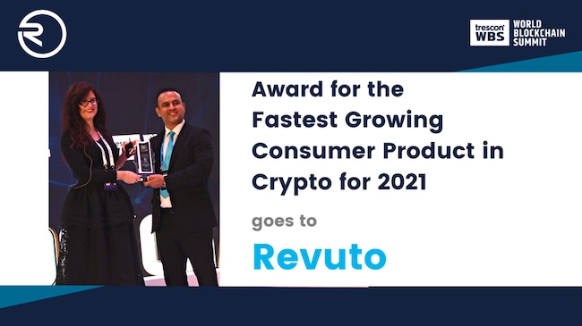 Award for the Fastest Growing Consumer Product in Crypto for 2021 Goes to Revuto