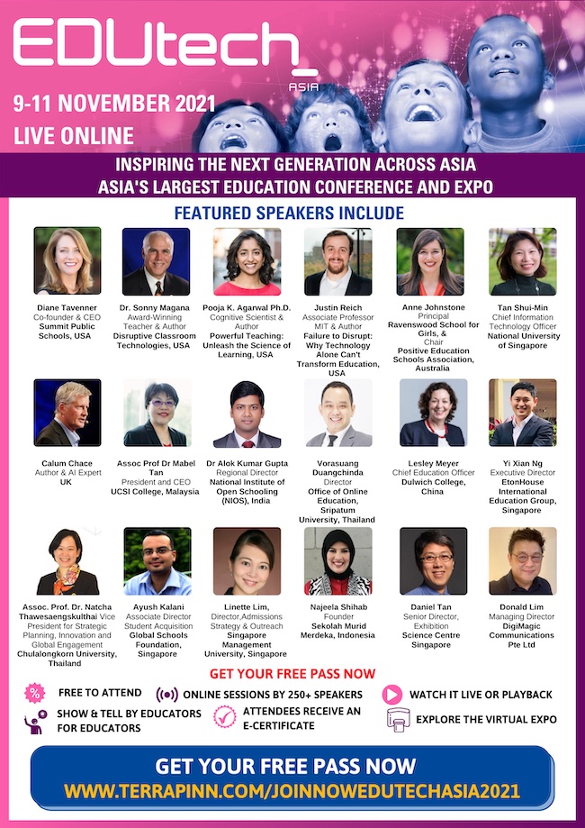 Asia's Edtech and Education Leaders to Gather at EDUtech Asia 2021 to Inspire the Future of Education