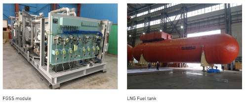 Mitsubishi Shipbuilding Delivered Fuel Gas Supply System "FGSS" for the First LNG Fueled PCC Built in Japan
