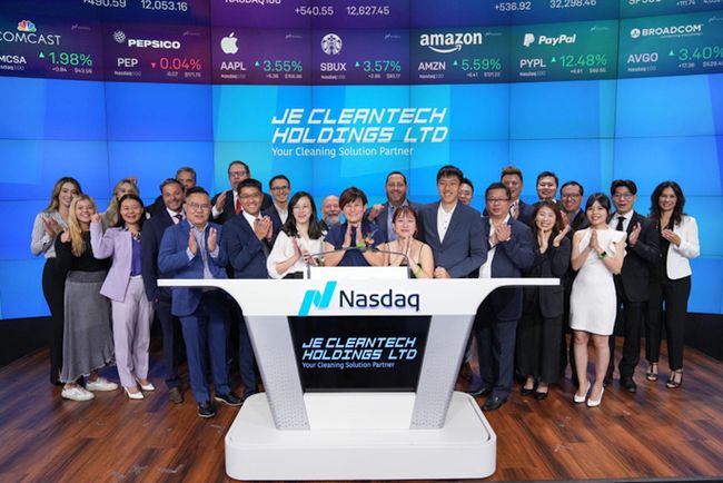 Singapore NASDAQ Listed Precision Cleaning Systems Manufacturer And A Provider of Centralized Dishwashing And Ancillary Services, JE Cleantech Holdings Rings Closing Bell