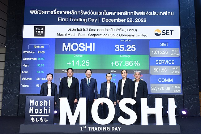 Moshi Moshi Retail (SET: MOSHI) debuts on SET as it pursues aggressive growth to reign supreme in lifestyle product retailing