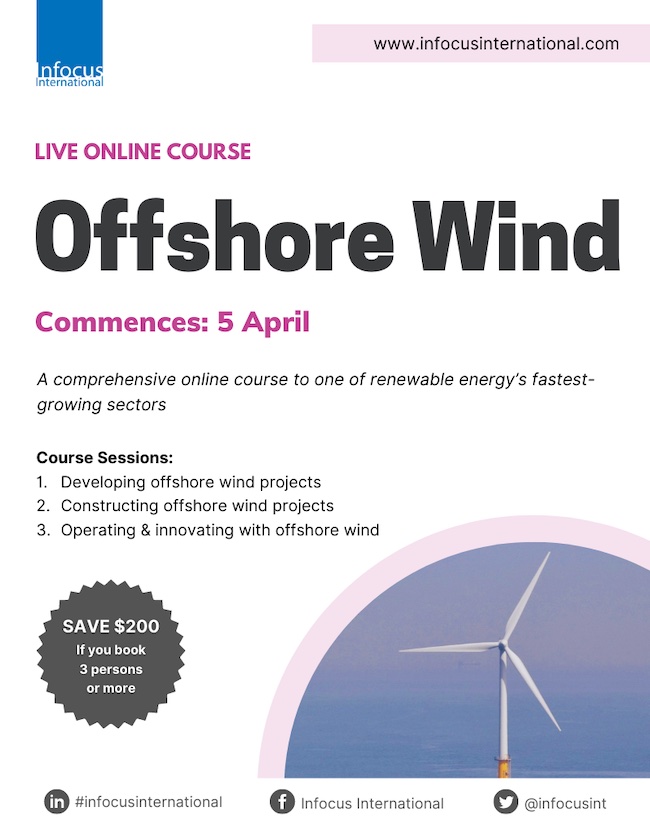 Infocus International Relaunches the Highly Recommended Offshore Wind Online Training