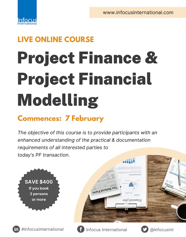 Infocus to Hold Live Online Masterclass on Project Finance & Project Financial Modelling