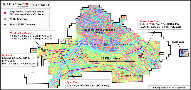 Palladium One Initiates 2023 Exploration Program and Expands the Tyko Nickel - Copper Project, Canada