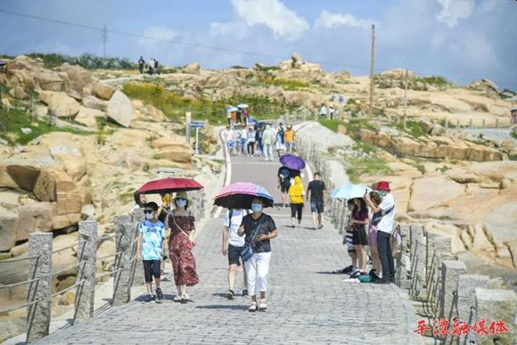 Pingtan Strait Road-Rail Bridge in Fujian Provence a Scenic Spot during Dragon Boat Festival