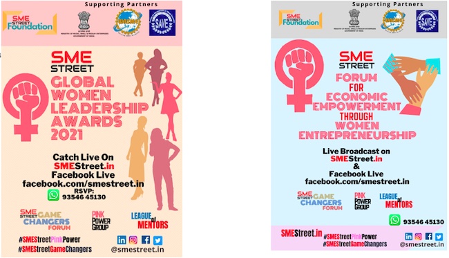 SMEStreet Global Women Leadership Awards and International Forum for Economic Empowerment Through Women Entrepreneurship to be Organized