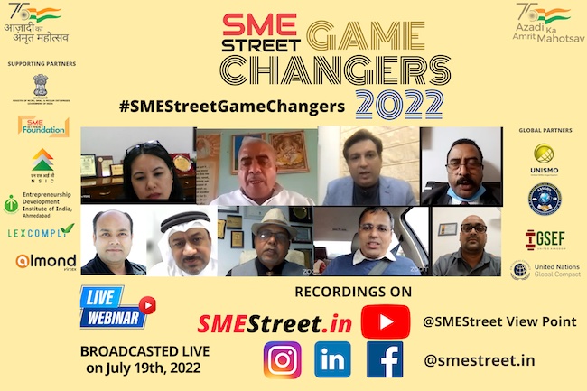 Uttar Pradesh MSME Minister Rakesh Sachan Urged MSMEs to Invest in the State at SMEStreet GameChangers Forum 2022 Webinar