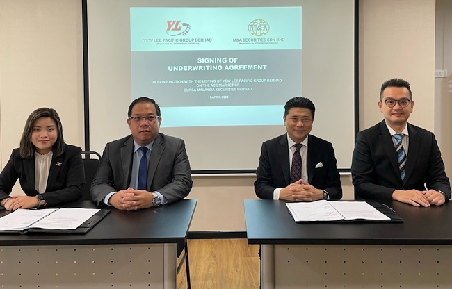 Yew Lee Pacific Group Bhd Engages M&A Securities Sdn Bhd to Manage Listing Exercise