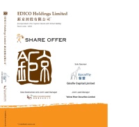 EDICO Holdings Limited Announces Details of Proposed Listing on the GEM of SEHK