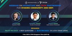 Moonstake, 2021년 11월 1일 파트너 TRON 재단과 공동 웨비나 개최