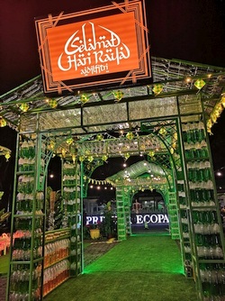 Spritzer EcoPark Upcycles Bottles to Celebrate Hari Raya Balik Kampung Bersama with Visitors